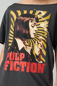 Pulp Fiction Graphic Off-The-Shoulder T-Shirt Dress