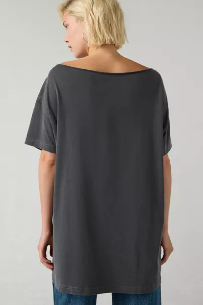 Pulp Fiction Graphic Off-The-Shoulder T-Shirt Dress