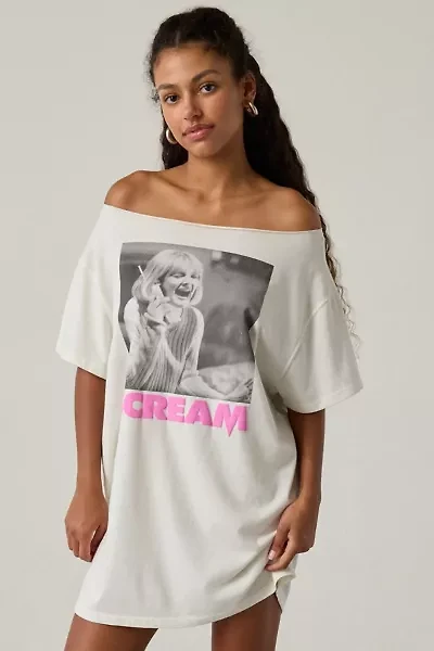 Scream Graphic Off-The-Shoulder T-Shirt Dress