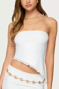 Edikted Vivi Mesh Asymmetric Tube Top