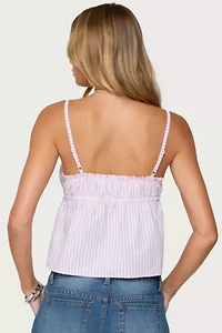 Edikted Avenly Striped Tie Front Babydoll Top