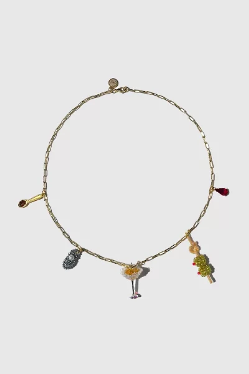 Dream Song Beaded Cocktail Charm Necklace