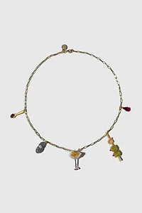 Dream Song Beaded Cocktail Charm Necklace