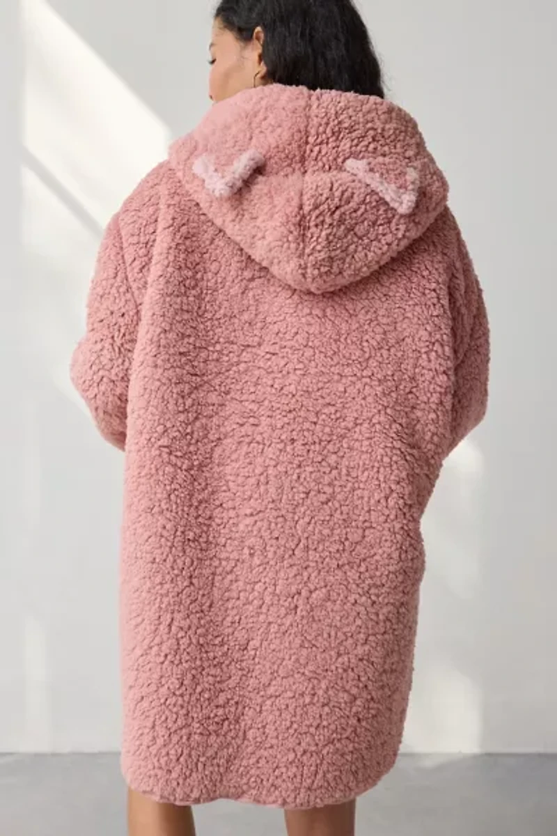 Out From Under Cloud Nine Reversible Fleece Hooded Teddy Jacket