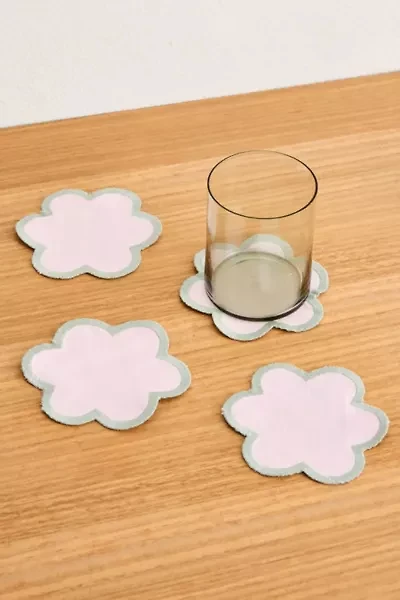 Bed Threads French Flax Linen Petal Coaster Set