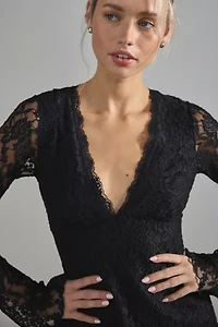 Kimchi Blue Delicate Dreams Lace Bell Sleeve Mini Dress