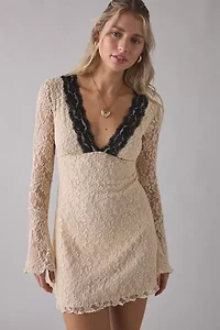 Kimchi Blue Delicate Dreams Lace Bell Sleeve Mini Dress