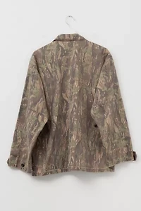 Vintage 1990s Distressed Smokey Branch Camouflage Chore Jacket