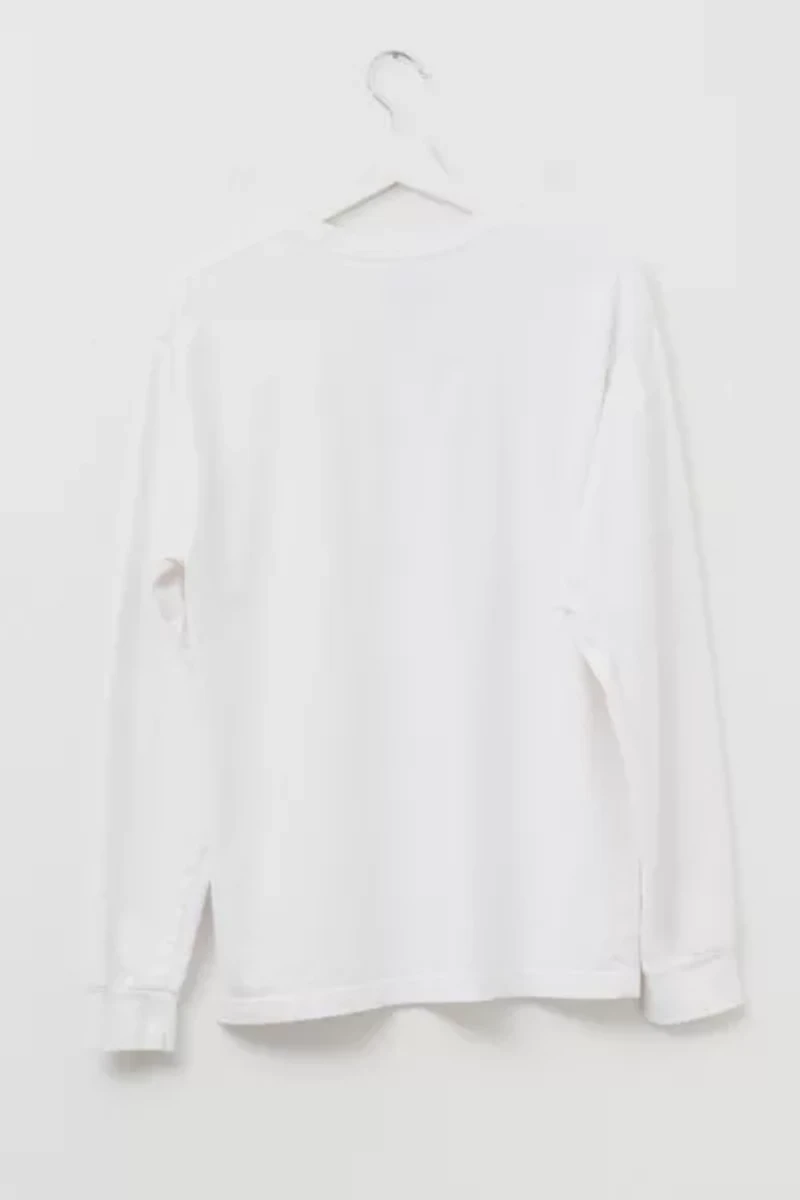 Vintage 1990s GAP Long Sleeve White Cotton Center Logo Graphic T-Shirt