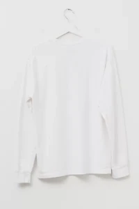 Vintage 1990s GAP Long Sleeve White Cotton Center Logo Graphic T-Shirt