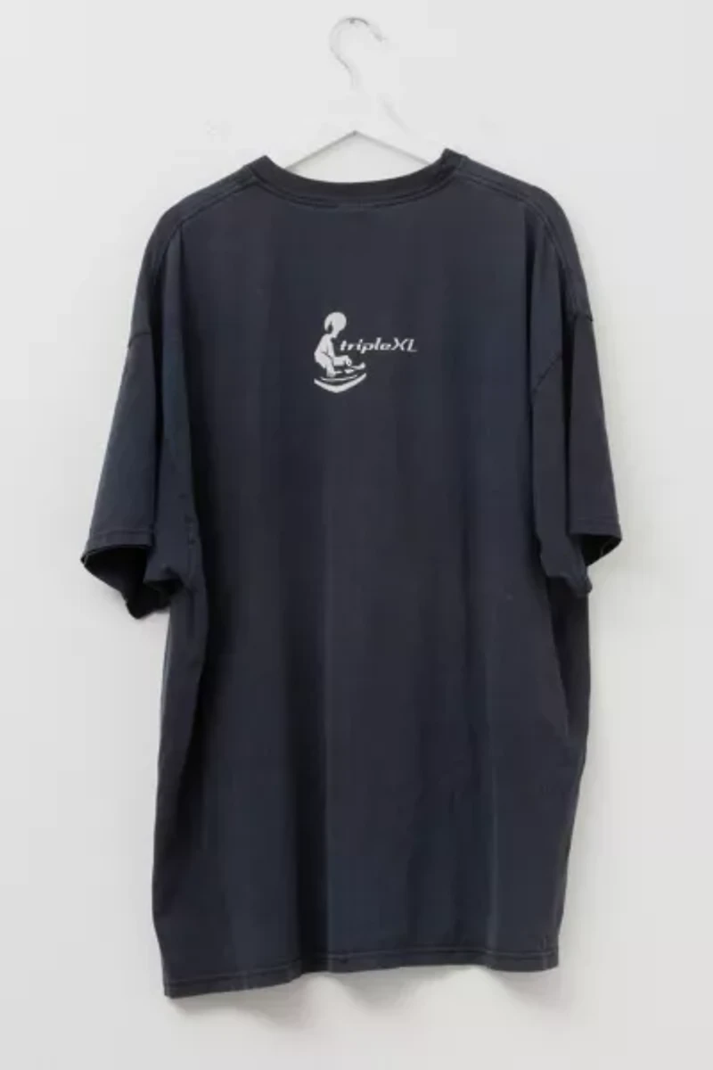 Vintage Y2K Distressed Parental Advisory Logo Graphic Black T-Shirt