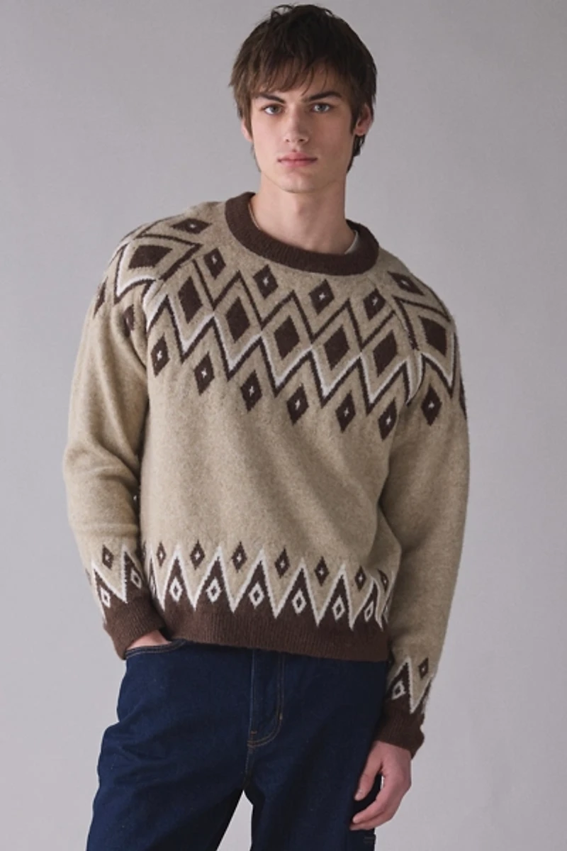 UO Fairisle Everyday Cozy Crew Neck Sweater