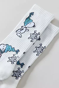 Peanuts Snoopy Slopes Crew Sock