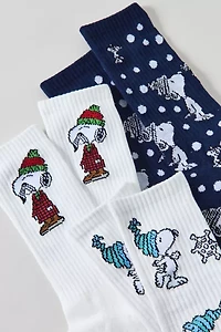 Peanuts Snoopy Snow Much Fun Crew Sock