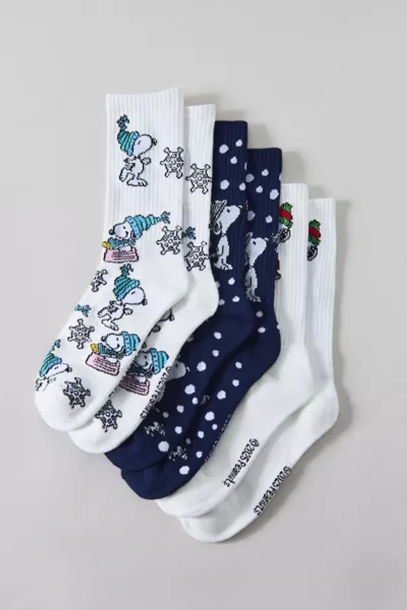 Peanuts Snoopy Snow Much Fun Crew Sock
