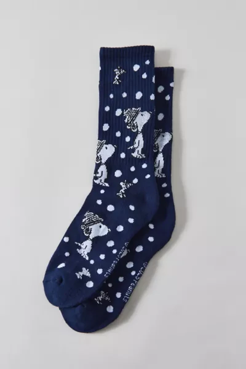 Peanuts Snoopy Snowflake Crew Sock