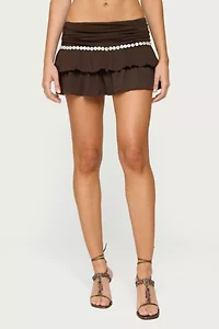 Edikted Katarina Ruffle Mini Skirt