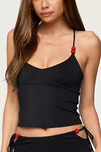 Edikted Maree Bead V-Neck Top