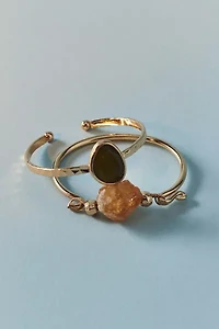 Amina Stone Cuff Bracelet Set
