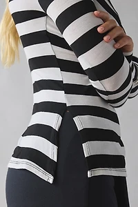 UO Late Night Jersey Knit Long Sleeve Cowl Neck Top