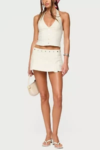 Edikted Keli Buckle Halter Top