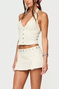 Edikted Keli Buckle Halter Top