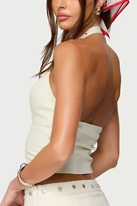 Edikted Keli Buckle Halter Top
