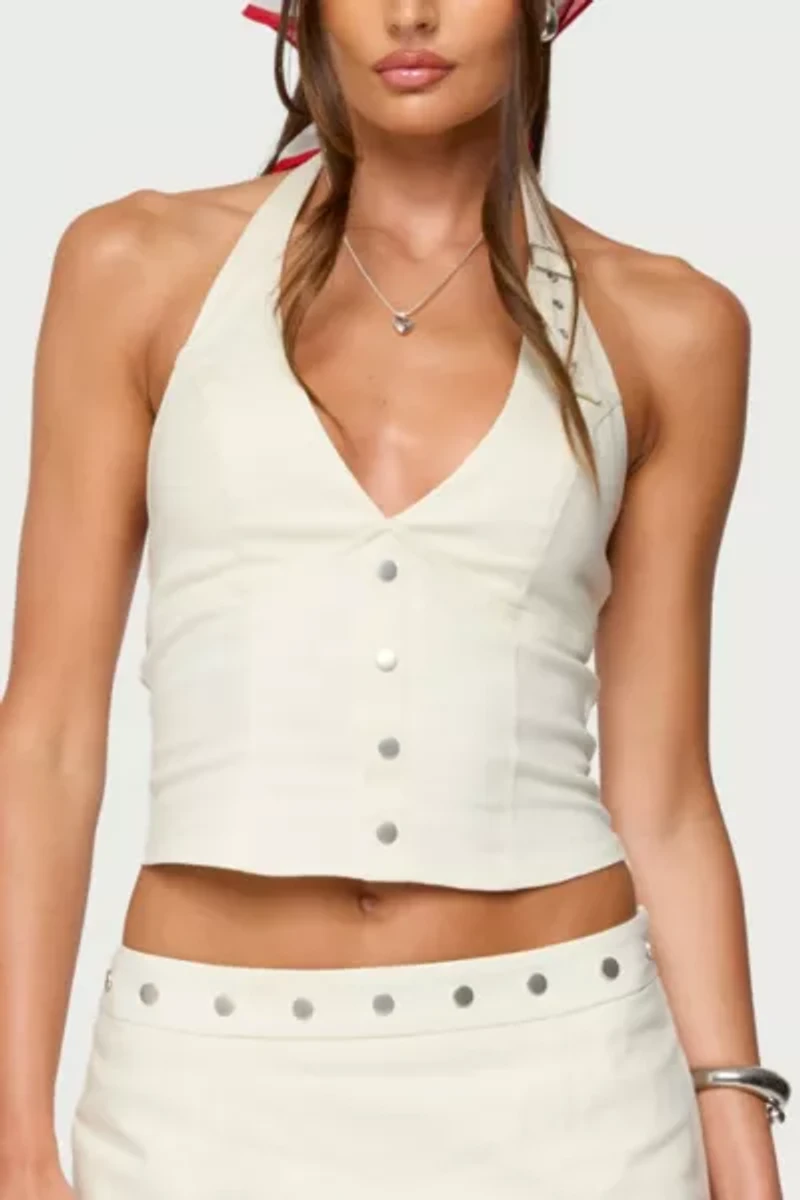 Edikted Keli Buckle Halter Top