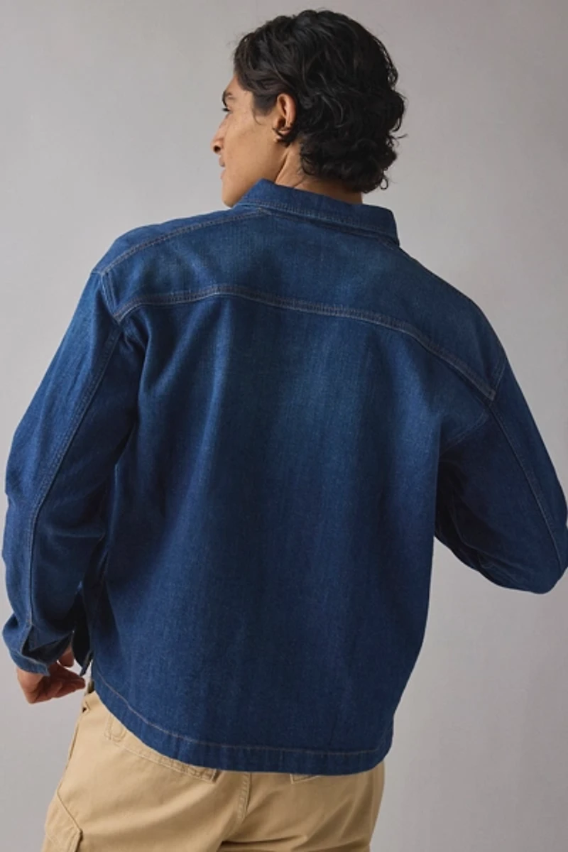 GUESS JEANS Oversized Crop Denim Shirt