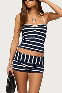 Edikted Lorenza Striped Halter Top