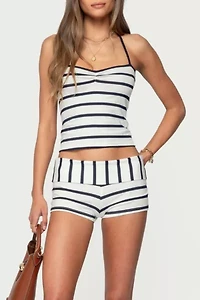 Edikted Lorenza Striped Halter Top