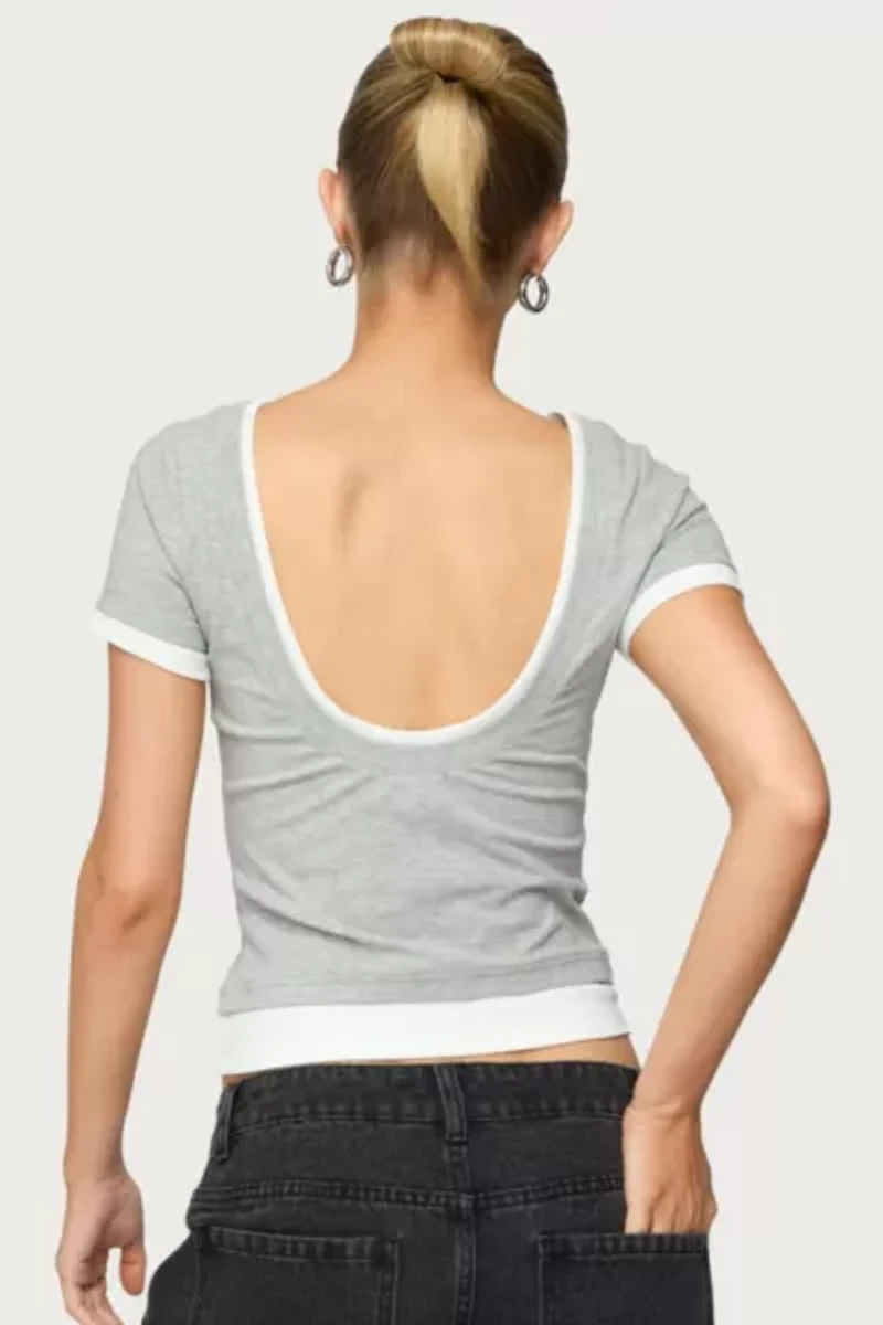 Edikted Julietta Contrast Layered T Shirt