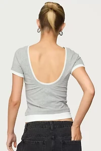 Edikted Julietta Contrast Layered T Shirt