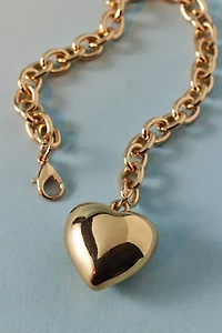 Puffy Heart Charm Bracelet