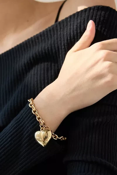 Puffy Heart Charm Bracelet