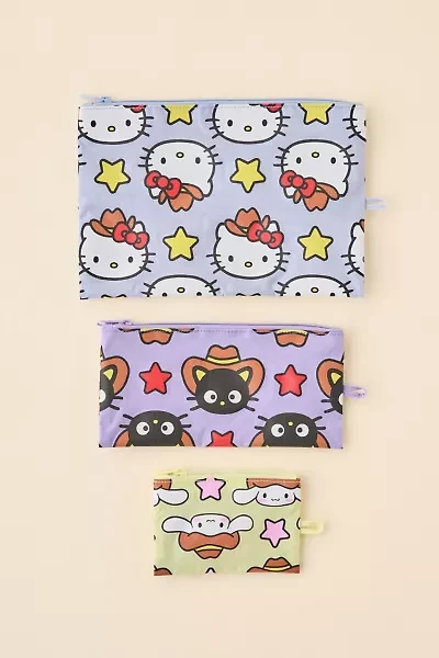 BAGGU X Hello Kitty And Friends Flat Pouch Set
