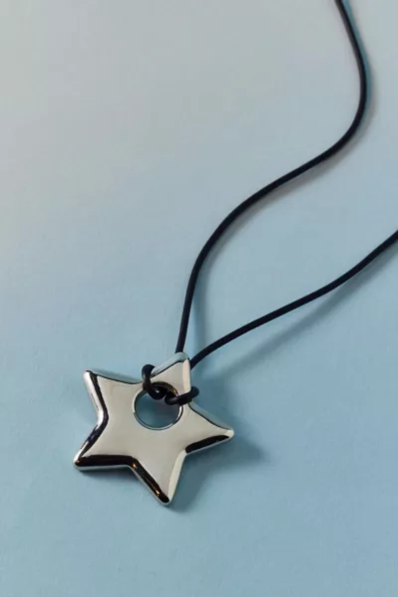 Jade Star Pendant Corded Necklace