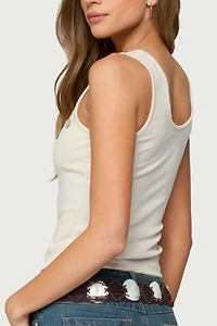 Edikted Beach Babe Scoop Tank Top