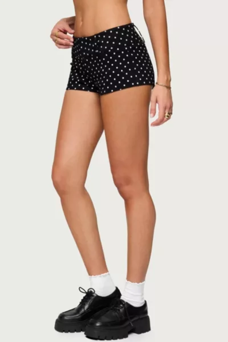 Edikted Twyla Polka Dot Stretch Shorts