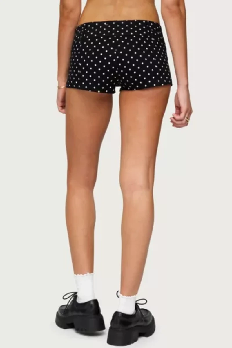 Edikted Twyla Polka Dot Stretch Shorts