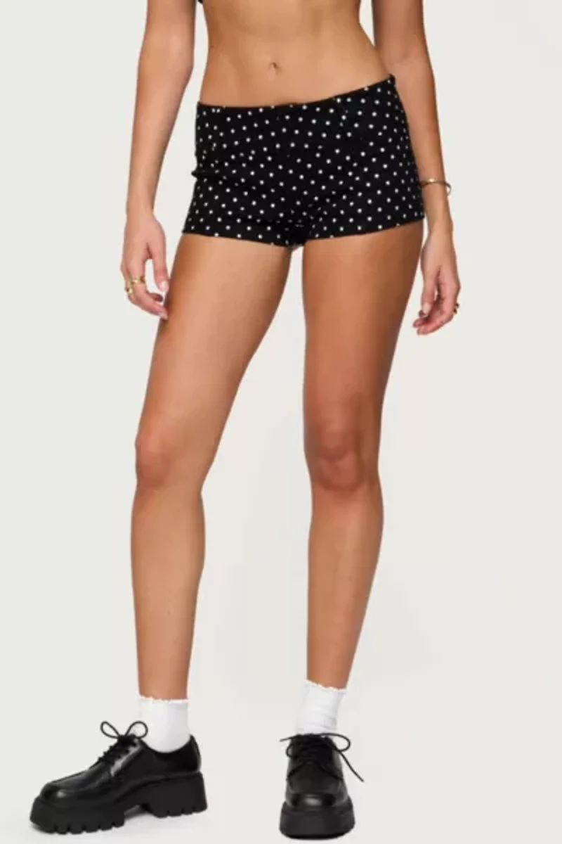 Edikted Twyla Polka Dot Stretch Shorts