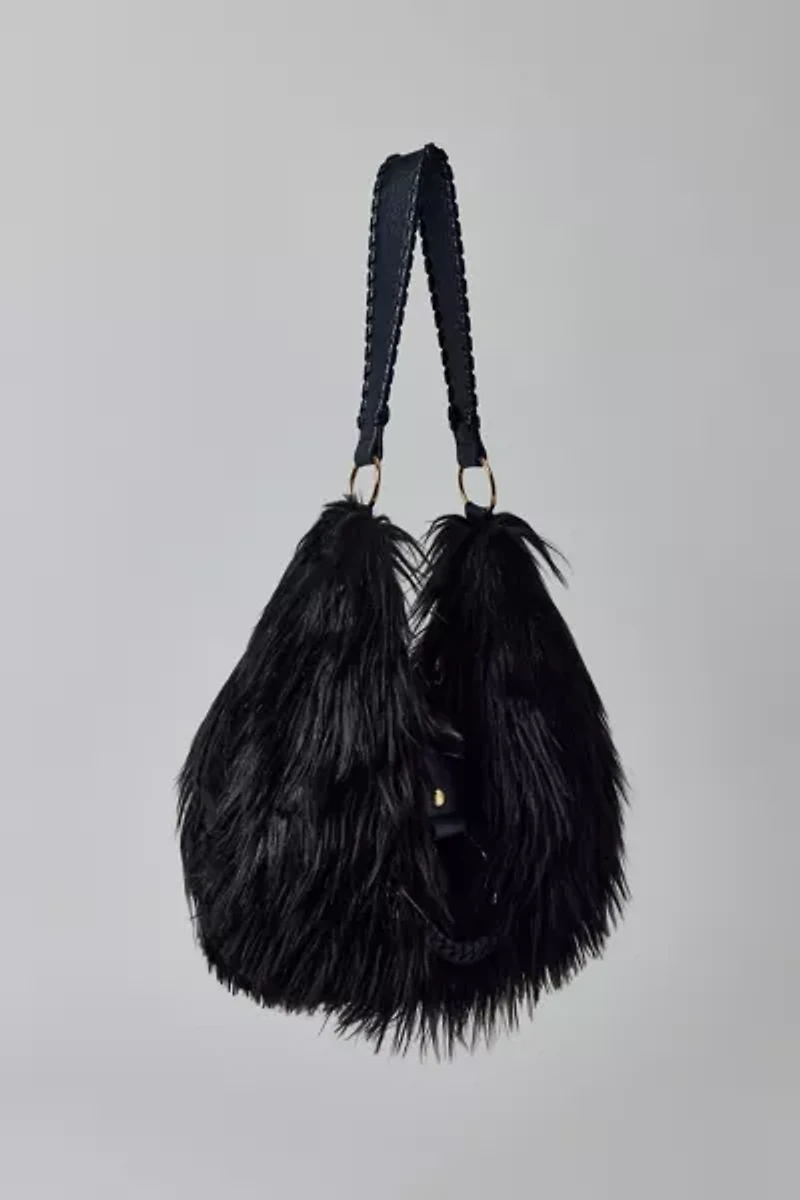 Silence + Noise Yasmin Faux Fur Hobo Bag