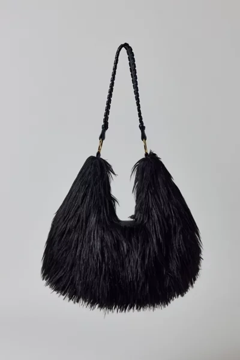 Silence + Noise Yasmin Faux Fur Hobo Bag