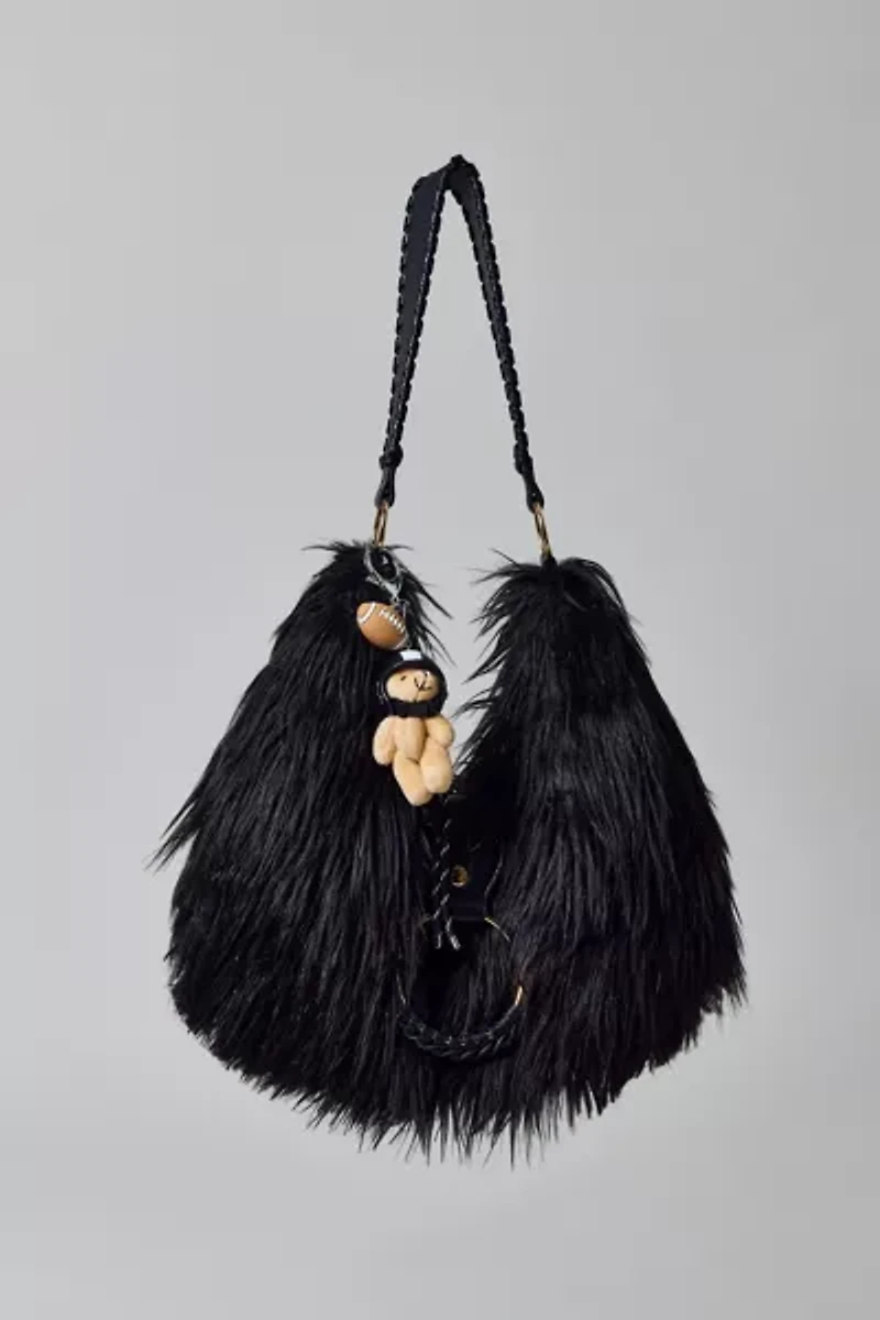 Silence + Noise Yasmin Faux Fur Hobo Bag