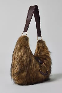 Silence + Noise Yasmin Faux Fur Hobo Bag