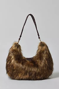 Silence + Noise Yasmin Faux Fur Hobo Bag