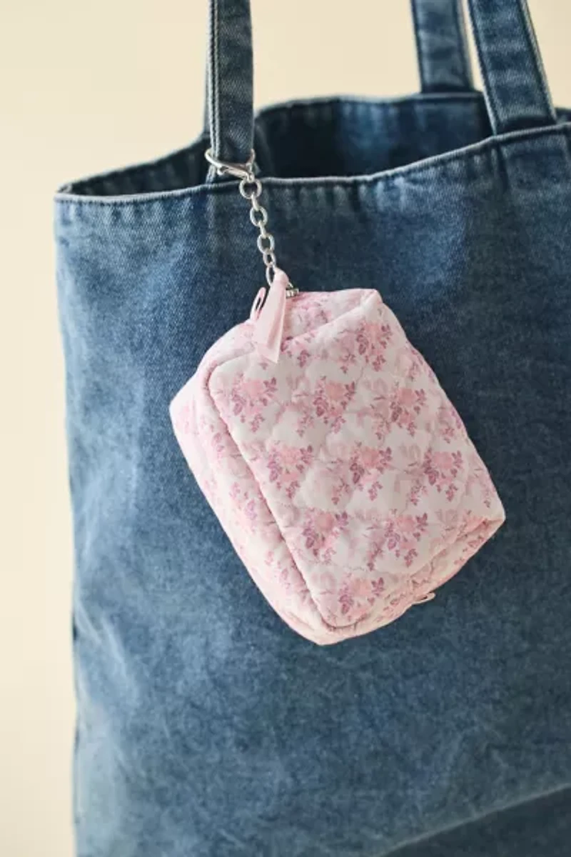 Mini Quilted Pouch Keychain