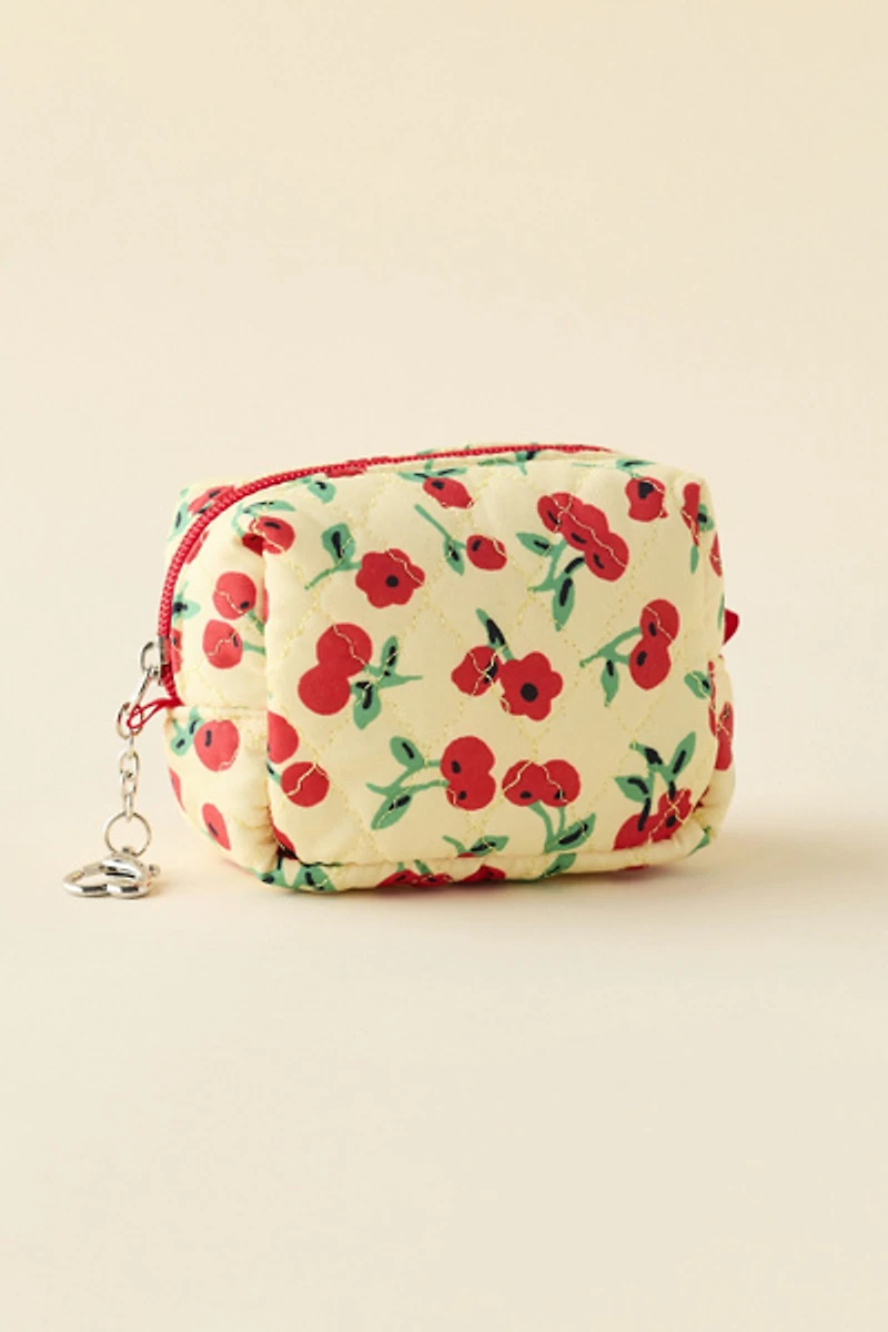 Mini Quilted Pouch Keychain