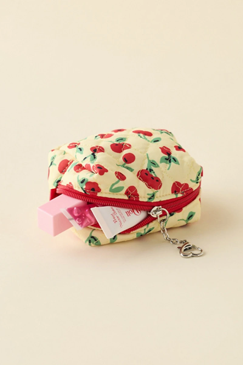 Mini Quilted Pouch Keychain