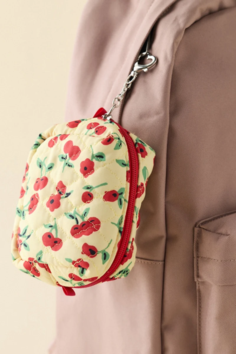 Mini Quilted Pouch Keychain